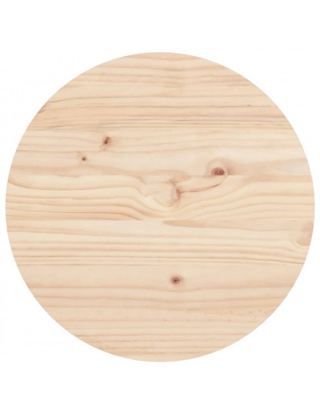 Tavolino da Salotto Ø 55x60 cm in Legno Massello di Pino