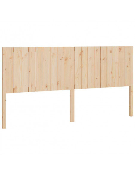 Testiera per Letto 185,5x4x100 cm in Legno Massello di Pino