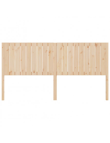 Testiera per Letto 185,5x4x100 cm in Legno Massello di Pino