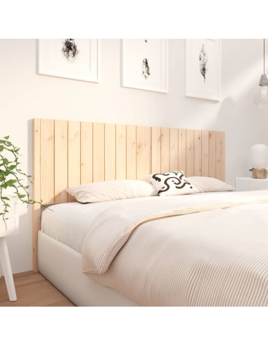 Testiera per Letto 185,5x4x100 cm in Legno Massello di Pino