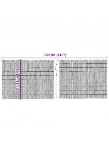 Recinzione da Giardino 300x90 cm Giunco