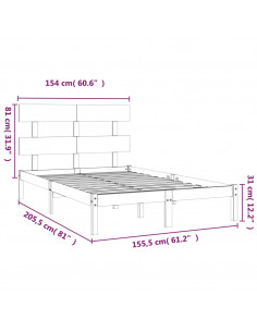 Giroletto in Legno Massello 150x200 cm King Size