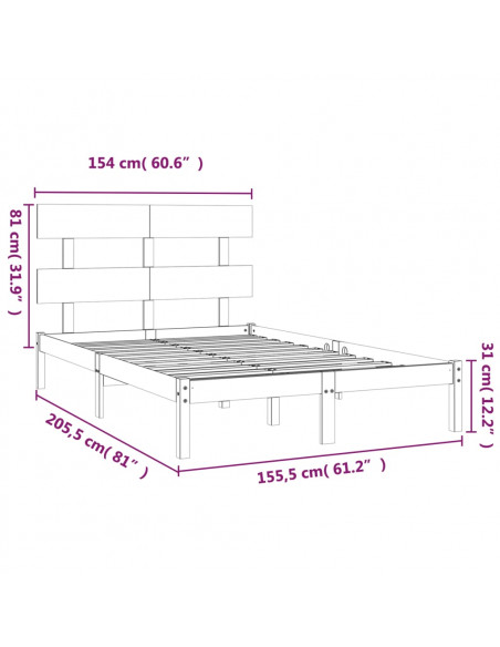 Giroletto in Legno Massello 150x200 cm King Size