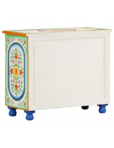 Credenza Dipinta a Mano 70x35x60 cm in Legno di Mango