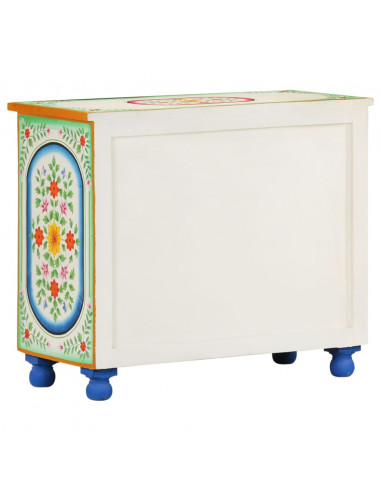 Credenza Dipinta a Mano 70x35x60 cm in Legno di Mango