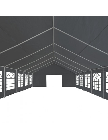 Tendone per Feste in PE 6x12 m Grigio