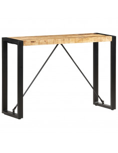 Tavolo Consolle 110x35x76 cm in Legno Massello di Mango 2