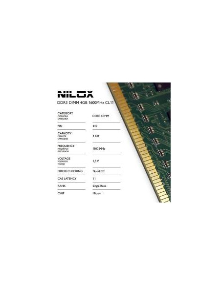 RAM DDR3 DIMM 4GB 1600MHZ CL11