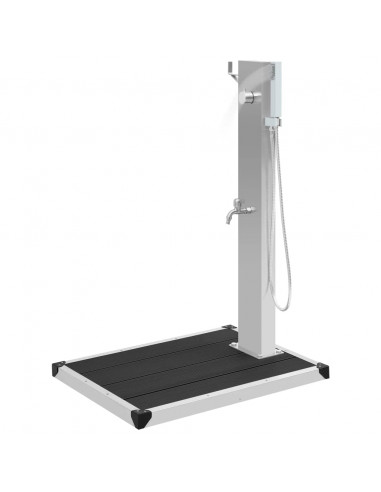 Doccia da Esterno con Piatto in WPC Acciaio Inossidabile