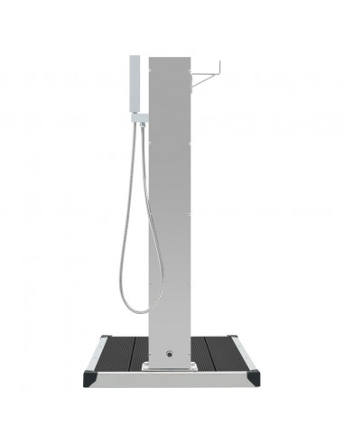 Doccia da Esterno con Piatto in WPC Acciaio Inossidabile