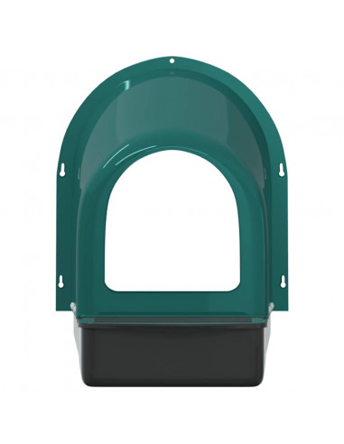 Cassette Nido per Polli 4 pz Da Parete in Plastica Verde Scuro