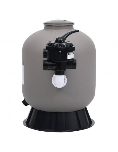 Filtro a Sabbia Laterale per Piscine Valvola 6 Vie 350mm Grigio