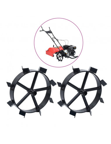 Ruote in Metallo per Motozappa a Benzina 6,5 HP 2 pz