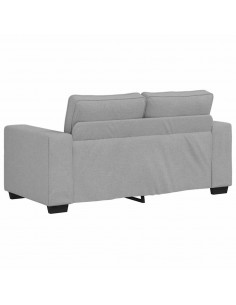 Divano a 2 Posti Grigio Nuvola 160x77x82 cm in Tessuto