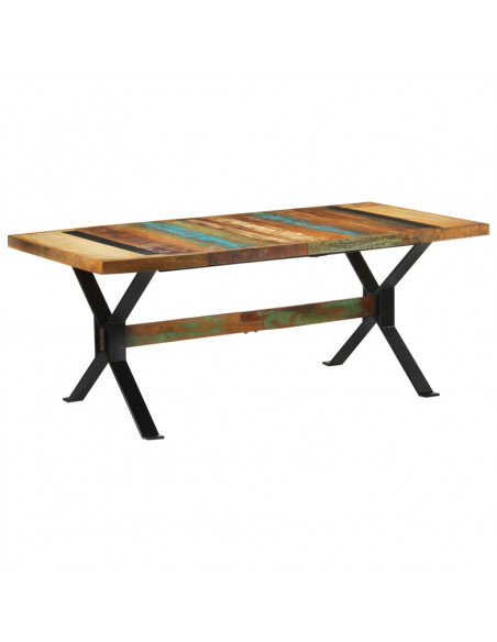 Tavolo da Pranzo 180x90x73 cm in Legno Massello di Recupero