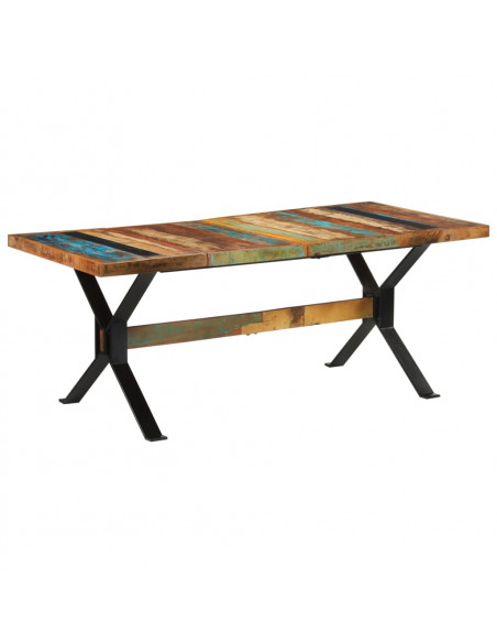 Tavolo da Pranzo 180x90x73 cm in Legno Massello di Recupero