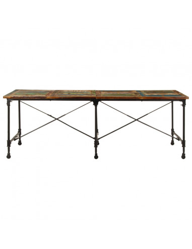 Tavolo da Pranzo 220x90x77 cm in Legno Massello di Recupero