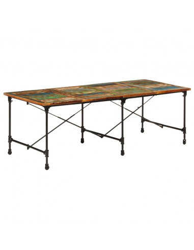 Tavolo da Pranzo 220x90x77 cm in Legno Massello di Recupero