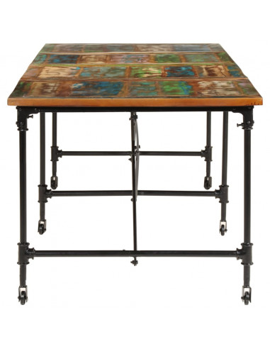 Tavolo da Pranzo 220x90x77 cm in Legno Massello di Recupero