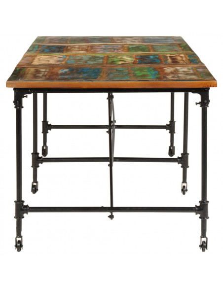 Tavolo da Pranzo 220x90x77 cm in Legno Massello di Recupero