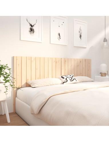 Testiera per Letto 205,5x4x100 cm in Legno Massello di Pino