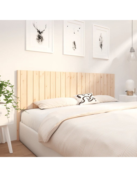 Testiera per Letto 205,5x4x100 cm in Legno Massello di Pino