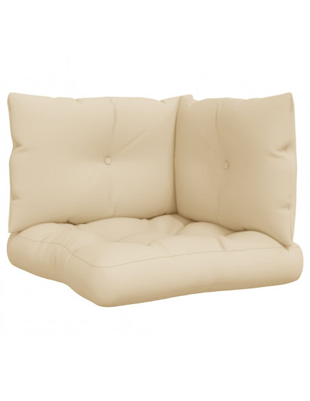 Cuscini per Pallet 3 pz Beige in Tessuto