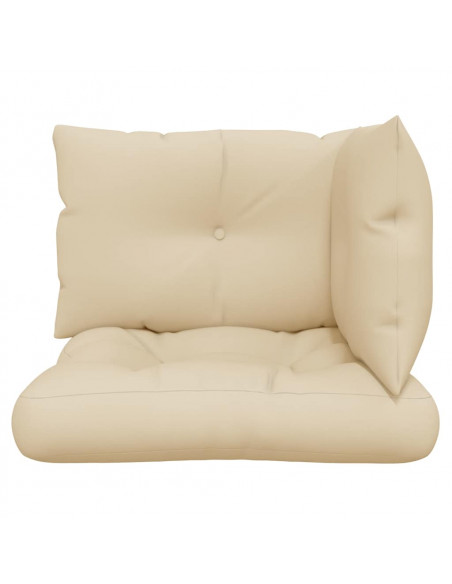 Cuscini per Pallet 3 pz Beige in Tessuto