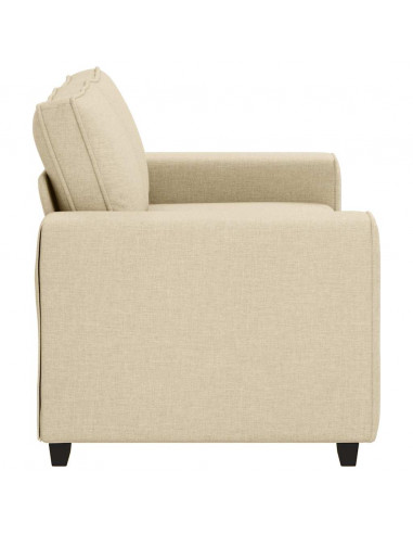 Divano a 2 Posti Crema 120 cm in Tessuto