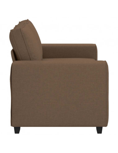 Divano a 2 Posti Marrone 120 cm in Tessuto