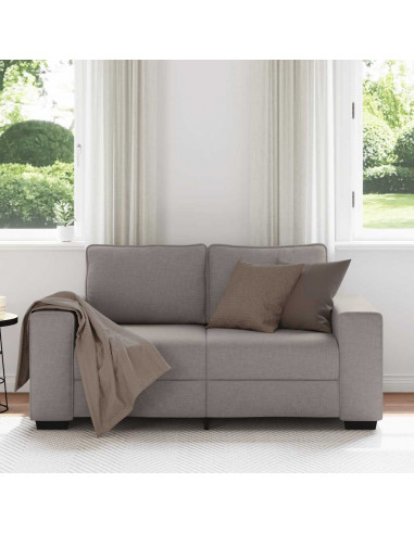 Divano a 2 Posti Tortora 120 cm in Tessuto