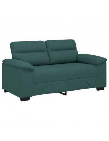Divano a 2 Posti Verde Scuro 120 cm in Tessuto