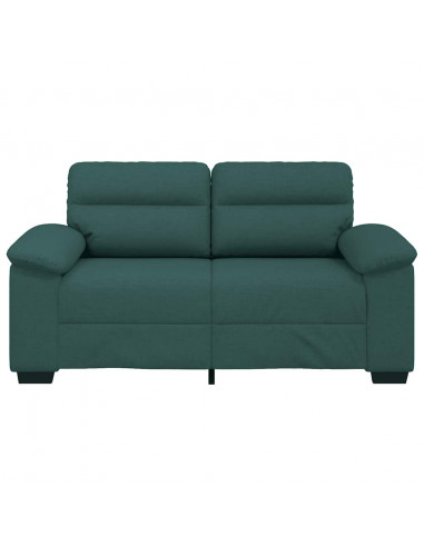 Divano a 2 Posti Verde Scuro 120 cm in Tessuto