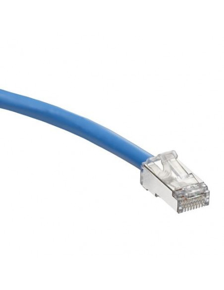 Cat 6A 2m  Stranded 4 Pair RJ45 Blade Patch Cord Grey LSHF/LSZH IEC 332.1 Sheathed Cable with Grey Boots