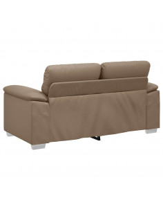 Divano a 2 Posti Cappuccino 140 cm in Similpelle