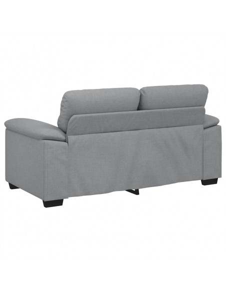 Divano a 2 Posti Grigio Chiaro 120 cm in Tessuto