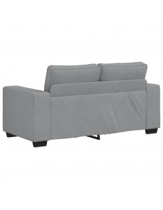 Divano a 2 Posti Grigio Chiaro 120 cm in Tessuto
