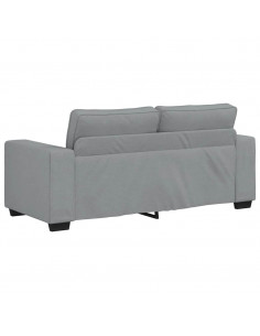 Divano a 2 Posti Grigio Chiaro 140 cm in Tessuto