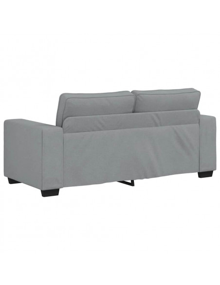 Divano a 2 Posti Grigio Chiaro 140 cm in Tessuto