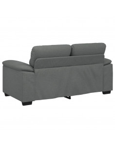 Divano a 2 Posti Grigio Scuro 120 cm in Tessuto