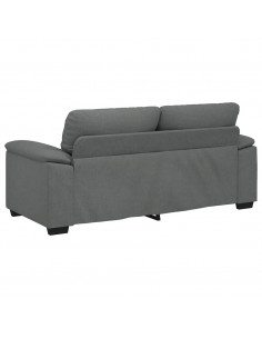 Divano a 2 Posti Grigio Scuro 140 cm in Tessuto