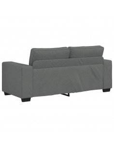 Divano a 2 Posti Grigio Scuro 140 cm in Tessuto