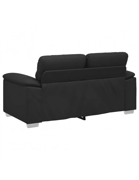 Divano a 2 Posti Nero 120 cm in Similpelle