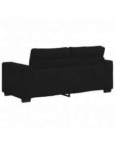 Divano a 2 Posti Nero 120 cm in Tessuto