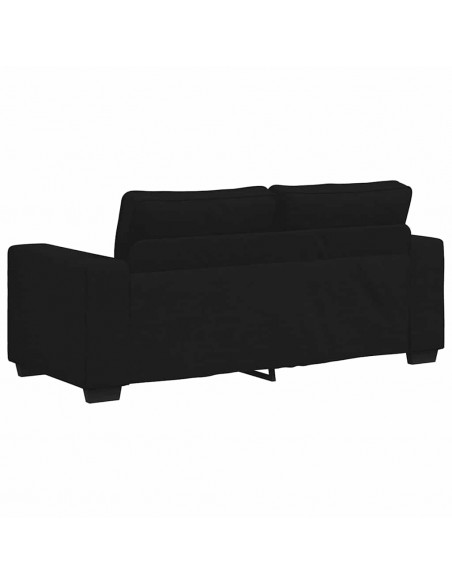 Divano a 2 Posti Nero 120 cm in Tessuto