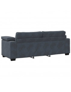 Divano a 3 Posti Grigio Scuro 178 cm in Velluto