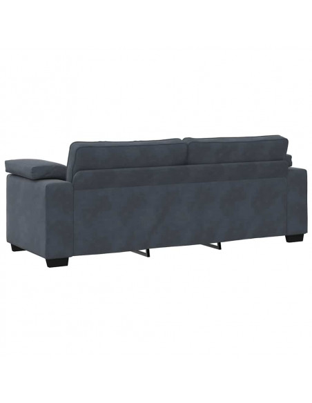 Divano a 3 Posti Grigio Scuro 178 cm in Velluto
