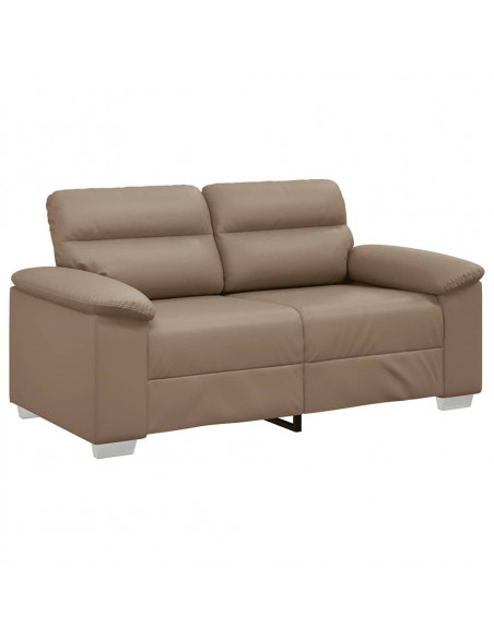 Divano a 2 Posti Cappuccino 140 cm in Similpelle