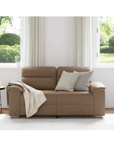 Divano a 2 Posti Cappuccino 140 cm in Similpelle