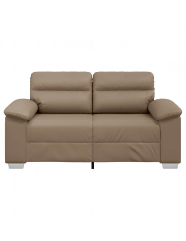 Divano a 2 Posti Cappuccino 140 cm in Similpelle
